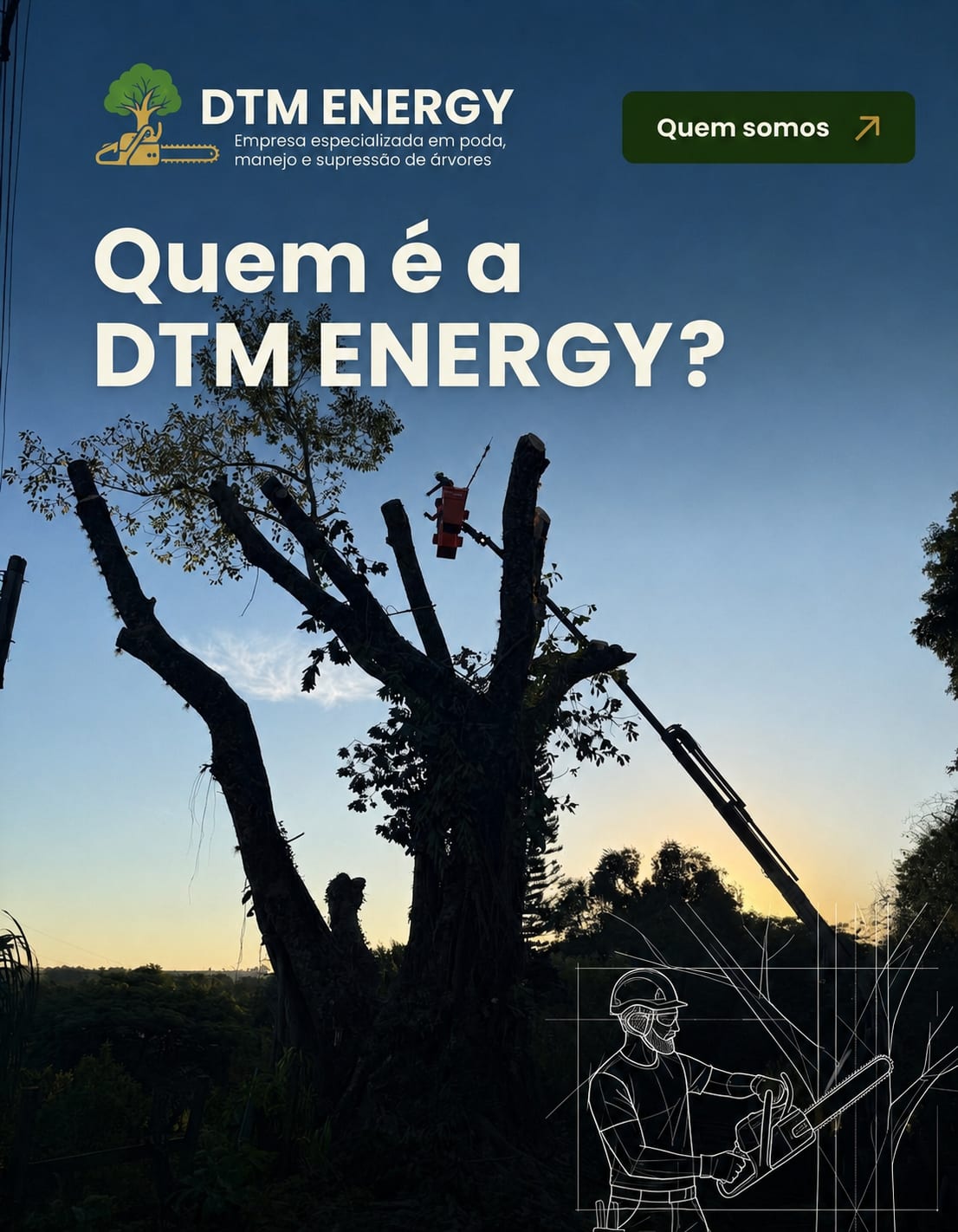 Quem é a DTM Energy — empresa especializada em poda, manejo e supressão de árvores